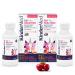 KinderMed Kids' Pain & Fever Medicine for Ages 2-11 Years No Dyes No Artificial Flavors No Artificial Sweeteners Vegan Non-GMO Gluten Free Organic Cherry Flavor Two Pack 2 x 4 fl. oz