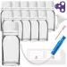 Handsunity 10 ML-12 STK Dropper User bottle-Small clear glass bottle of pharmacular glass set with white dropper insert cap made of transparent glass including 30 aids white cap 10ml-12 pieces
