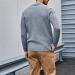 Men's Knit Single-Breasted Solid Color Cardigan - 3XL Grey Banana Cardigan - Buy Online on GoSupps.com