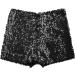 Jizyo Youth Girls Glitter Sequins High Waist Dance Shorts | Black | 12-16 Years - Buy Online on GoSupps.com