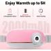 Cordless Heating Pad for Menstrual Cramps | 4 Heat Levels & 4 Massage Modes | Portable Women's Massager for Back & Belly Pain - Pink - Buy Online on GoSupps.com