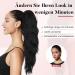 Brikabia 66cm Clip-In Ponytail Extension - Beach Wavy Natural Braid Hair for Women | Black & Brown - Buy Online on GoSupps.com