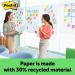 Post-it Super Sticky Easel Pad 25x30 White Recycled - 6 Pads, 30 Sheets each - Ideal for Virtual Teaching & Learning - Buy Online on GoSupps.com