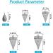 Saltwater Surf Fishing Tackle Kit - Fishing Wire Leader, Pyramid Sinker, Bass Casting Sinker, Circle Hooks - Silver - Buy Online on GoSupps.com