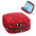 Women's bonds Still Pad Still Pad Red Crabs Pattern Cute White Points Portable Period Kit Bag Feminine Product Bay For Women Girls Color1