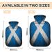 ZZXXB Grunge Hot Water Bottle with Scotland Flag | 1L Fleece Cover for Pain Relief & Therapy - Buy Online on GoSupps.com