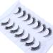 Wleec Beauty Short False Eyelashes set - 7 Pairs of 12mm Wispy Fluffy 3D Faux Mink Lashes for Natural Cat Eye Look | Clear Band | CC95 - Buy Online on GoSupps.com