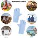 Arqumi UV Gel Nail Lamp Dryer Protection Gloves - 2 Pairs | Gel Manicure Fingerless Anti-UV Gloves for Nail Art - Cyan - Buy Online on GoSupps.com