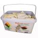 COCOA BUTTER CHIPS FLAKES - 4 lb - Shipped in a safety sealed PP square pail with a resealable lid and removable handle - microwave-safe freezer-safe