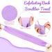 Exfoliating Nylon Back Scrubber Towel 2 Pack - Extended Length with Pull Strap - Pink Purple - Buy Online on GoSupps.com