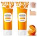 2Pcs Orange Exfoliating Gel Scrub for Face & Body Deep Pore Cleansing Exfoliant to Remove Blackheads Moisturizing & Gentle for All Skin Types