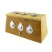 Winterworm Bamboo Healing Box for Medical Moxa Moxibustion Therapy Three Hole