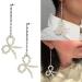 Buy Oralgos Elegant Pearl & Loop Dangling Earrings | Stylish Ear Piercing Jewelry & Accessories - International Shipping - Buy Online on GoSupps.com