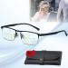 Outfany Intellireaders Yiffany Intellireaders Titanium Progressive Far and Near Dual-Use Reading Glasses Black +2.50/60-64 YEAR OF AGE