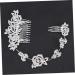 FRCOLOR Hair Comb with Rhinestone Headband Hair Pin with Floral Rhinestones Headpiece Bridal Set of 3 - Buy Online on GoSupps.com