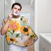 Sunflower Newspaper Beard Bib | Butterfly Bee Hair Catcher & Non-Stick Grooming Cloth - Perfect Gift for Men - Buy Online on GoSupps.com