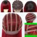 Maycaur Red Synthetic Hair Wig with Full Bangs - Long Straight Black Red Ombre Fashion Wig for Women - Buy Online on GoSupps.com