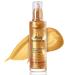 Shimmer Body Oil Face and Body Liquid Luminizer Waterproof Moisturizing Light Shimmer Glow Illuminator Smooth Body Shimmer Liquid Highlighter Makeup ((Gold)