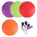 JSMTKJ 4 pieces of Dog Disc natural rubber dog frisbees dog toys Frisbee pet flying saucers perfect for dog training throwing catching and playing (orange red green purple)