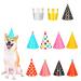 CREPUSCOLO 11pcs Dog Party Hat Set Happy Birthday Party Hat for Dog Puppy Cats Kittens Birthday