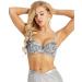 Kvysinly Women's Sparkle Belly Dance Costume Bra Top - Silver Medium - Buy Online on GoSupps.com