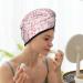 Hair Towel Wrap with Button - Quick Drying Towel Turban for Effortless Hair Care | Cute Hand Drawn Hearts Design - Buy Online on GoSupps.com
