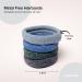 Basic Sense Gym Hair Ties - Unique Soft Jersey Bobbles Strong Hold Seamless Elastics Metal-Free for Active Lifestyles Blue - Buy Online on GoSupps.com
