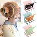 Hair Claw Clips Checker Hair Clips for Women Tortoise Hair Clips Acrylic Hair Accessories Big Open Claw Clips for Long Thick Hair (3PCS AB-side) AB side:pink-green pink-black and orange-blue