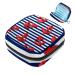 Storage bags for women's bandages motif: nautical ocean striped red anchor large menstrual cup cylinder pocket with zipper periodic inserts bags panty lips tampons for girls multicolored 10