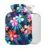 Tropical leaves hot water bottle with cover 1 l small warm-up bag for pain relief back pain hot and cold therapy BPA-free