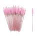 50 Pieces Eyelash Brush for Make up Disposable Mascara Wands Portable Eyebrow Brush Perfect for Home Travel and Outing Crystal Pink