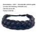 TOECWEGR 5 Strands Synthetic Hair Braided Headband - Chunky Wide Plaited Braids - Multi-Color Elastic Headband for Women - Brownish Black - Buy Online on GoSupps.com
