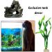 QUOZUO 20 Pieces Aquarium Artificial Plants - Green Plastic Decorations & Resin Cave Accessories for Fish Tanks - Buy Online on GoSupps.com