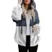 Hanxiulin coat plush jacket hoodie jacket oversize winter coat women fleece jacket windproof coat thick winter coat synthetic fur transition jacket coat winter jacket with hooded dark gray 4xl