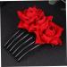 Housoutil 1pc Fancy Hair Accessories for Women Womens Hair Accessories Black Barrettes Red Rose Flower Hair Comb Rose Hair Accessories Pearl Hair Comb Rose Hair Comb Roses Headgear Bride - Buy Online on GoSupps.com