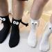 Magnetic Hand Holding Socks - 2 Pairs White Couple Holding Hands Socks - Buy Online on GoSupps.com