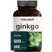 Naturebell Ginkgo Biloba Extract 500mg Per Serving, 300 Capsules | GinkoVida | Extra Strength Ginko Biloba Supplement - Promote Memory, Focus and Brain Health