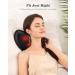 Shiatsu Massager Pillow with Heat | 3D Massage for Neck Back & Shoulders | 2 Speeds & Extension Belt | Perfect Gift for Men & Women - Buy Online on GoSupps.com