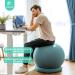Enovi ProBalance Ball Chair - Yoga Ball Chair for Home Office Desk - Stability Ball Seat for Back Pain Relief - Deepspace Grey 65cm - Buy Online on GoSupps.com