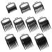 Clipper Guards for Wahl with Metal Clip-from 1/16 Inch to 1 Inch(1.5-25MM) , 10 PCS Premium Professional Hair Cutting Guides for Wahl, Beard Trimmer Guards Combs Attachment for Wahl (Black)