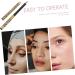 MUSISALY 2pcs Double Head Eyebrow Pencil Brow Gel Brow Brush Pencil for Eye Brown Teezers Puff) Uk Wooden 1 count (Pack of 1) Black - Buy Online on GoSupps.com