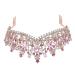 Minkissy Women Tiara with Comb | Crystal Headband Crown for Bride Princess & Lady - Golden & Rosa Strass - Buy Online on GoSupps.com