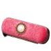 AOEGBY Lipstick Case Portable Exquisite Velvet Lipstick Organizer Vintage Copper Beads Protect Lipstick Jewelry(Pink-A)