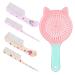 5 PCS Toddler Hair Brush Kids Hair Brush Set Cute Toddler Hair Brush Kids Hair Brush Cute Wide Tooth Comb and Hair Styling Comb for Girls Toddler Kids for Wet and Dry Hair