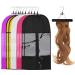 Hair Extension Storage Bag 5 Pack /10 Pack/ 20 Pack Hair Extension Holder with Hanger Strong Portable Hair Extension Hanger Dustproof Portable Suit with Transparent Zip Up Closure for Store Style Human Hair(10 Pack) ...