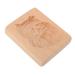 HOMSFOU 1pc Wooden Cookie Santa Candy Christmas Santa Holiday Molds Wood Cookie Xmas Cookie Ice Cream Chocolate Fudge Xmas Cookie Making Mold Embossed Embossing Machine 3D