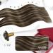 Moresoo 24 Keratin Bonding Hair Extensions - Remy Real Hair U Tip #4/27 - Dark Brown & Caramel Blonde 50g 60cm - Hot Fusion Quality - Buy Online on GoSupps.com