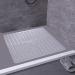 YINENN Square Shower Mat 21 x 21 Inches - Non Slip, Washable, Clear with Suction Cups and Drain Holes - Buy Online on GoSupps.com