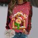Women's Christmas Sweatshirt - Snowman & Penguin Print Raglan Top | Watermelon Red XL - Buy Online on GoSupps.com
