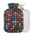 Skull Hearts Hot Water Bottle with Cover 1L Small Hot Water Bag for Pain Relief Hot and Cold Compress BPA Free